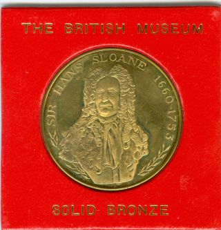 20th Century British Medal To Honor Sir Hans Sloane By The British Museum photo