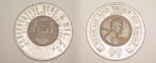 3 (omaha,  Ne) Encased Cents Conservative Bond,  Eaton Metal,  & Northrup - Jones Co. photo