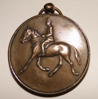 Vintage Dutch Bronze Horse Medal photo