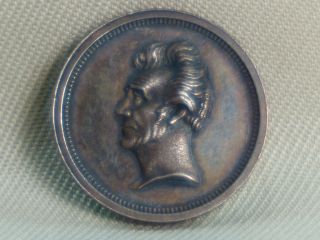 1833 President Andrew Jackson Second Inauguration Silver Political Medal Token photo