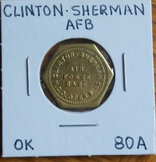 Clinton - Sherman Afb,  Ok Nco Open Mess Annex Military Token photo