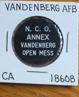 Vandenberg Afb,  Ca Nco Open Mess Annex Military Token photo
