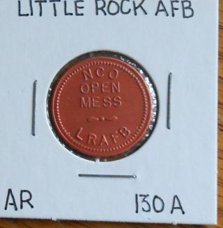 Little Rock Afb,  Ar Nco Open Mess Military Token photo