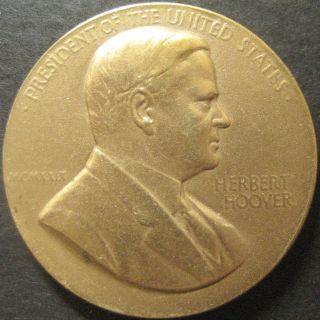 Of The United States,  Philadlephia,  Pa,  Herbert Hoover Bronze Token 34 Mm photo