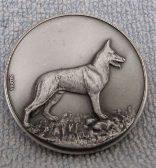 Dutch Dog Medal German Shepherd In High Relief Marked photo