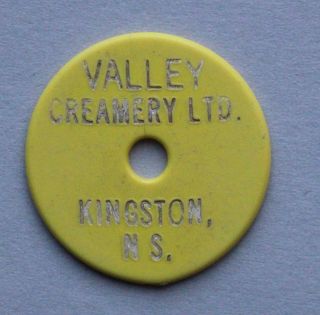 Canada — Valley Creamery Ltd.  Dairy Token,  Kingston,  Nova Scotia,  Quart Milk photo