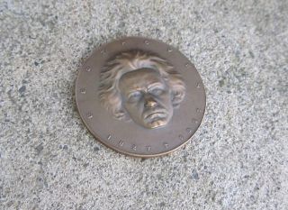 Beethoven Bronze Medal 1827 - 1927 Composer By A.  Hartig photo