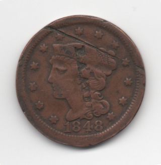 1848 Large Cent With The 