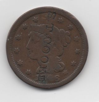 1846 Large Cent With The 