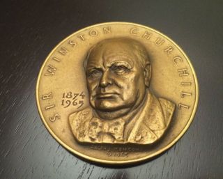 Medallic Art Co Sir Winston Churchill By Ralph Menconi Medal Bronze 2 3/4 