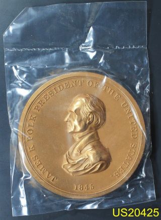 U.  S.  Medal No.  111 President James Polk 3 Inch Bronze photo