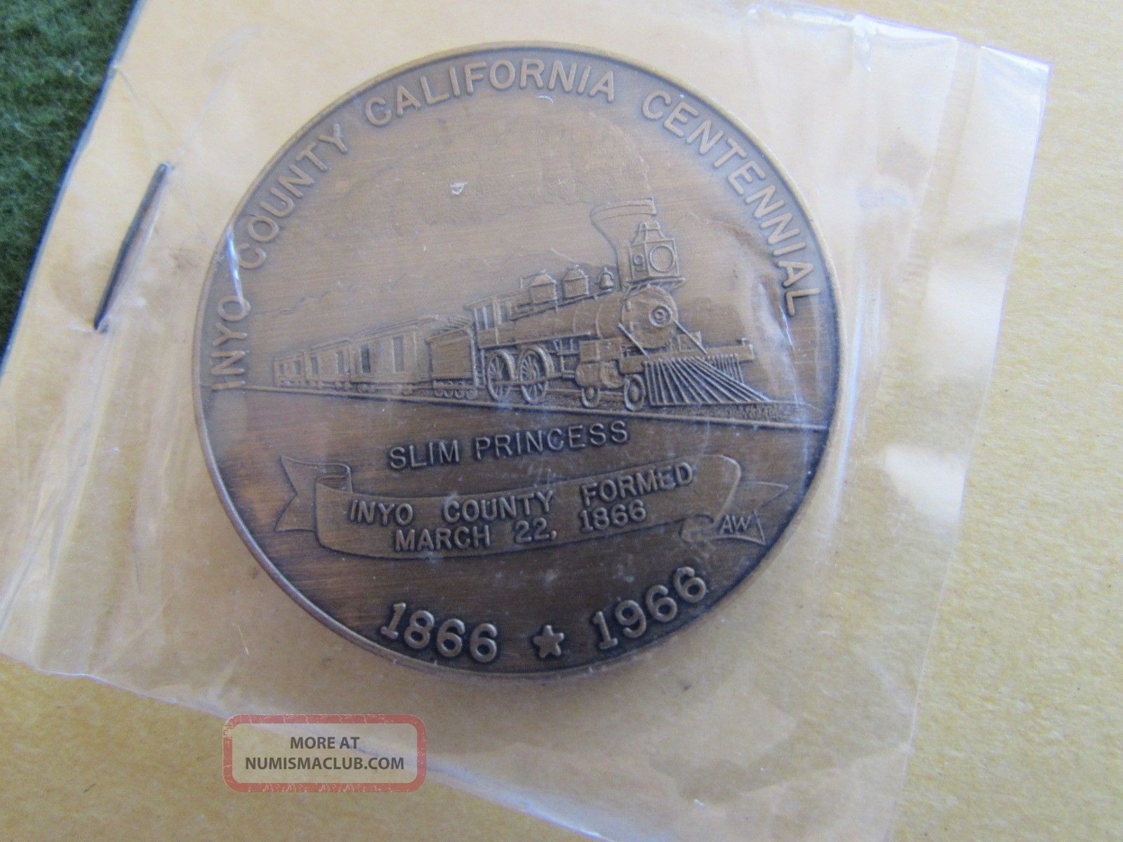 Inyo County California Details about   1866-1966 Commemorative Centennial Souvenir Metal 