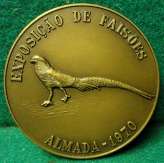 Pheasant / Coat Of Arms 60mm 1970 Bronze Medal photo