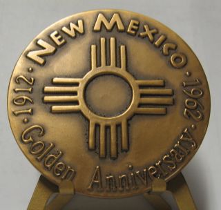 1962 Official Mexico 50th Anniversary Bronze Medallion 2.  5 