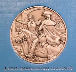 Great Women Of The American Revolution Medal - Lydia Barrington Darragh photo