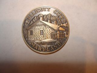 1772 - 1972 Ellicott City,  Maryland Bicentennial Sterling Silver Medal - $2.  00 S&h photo