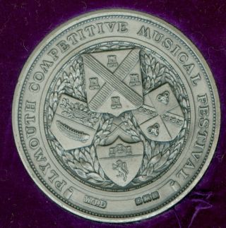 20th Century British Silver Medal For The Plymouth Competitive Musical Festival photo