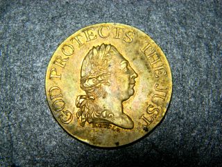 Rare,  Uk,  Spade Guinea Type Brass Medal,  C.  1820,  George Iii Portrait By Kettle photo