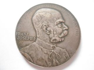 Silver Medal By Scharff - Austrian Shooting Price / Award - Franz Joseph I 1903 photo