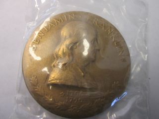 1706 1790 Benjamin Franklin Bronze 1932 John Ray Sinnock Medal photo
