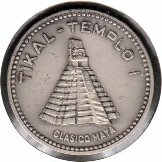 Scarce Guatemala 1966 Tikal Temple I & Bank Silver Medal (39mm) photo