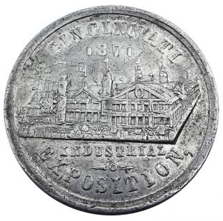 Ohio Token - 1871 Cincinnati Industrial Exposition,  Pictorial Medal,  Oh Antique photo