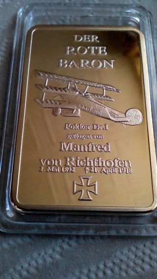 German Der Rote Baron 24k Gold/ Brass Art Bar photo