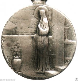 Saint Genevieve Shrine Vintage Medal Pendant Signed By The Work Of Chavannes photo
