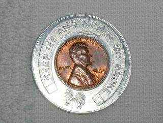 Wrangell Alaska Encased Cent Penny National Bank Almost Uncirculated Vintage Old photo