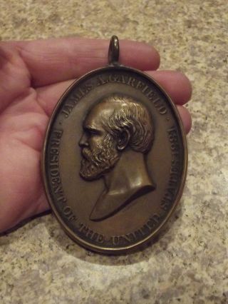 Vintage Oval Peace Medal Of James A Garfield President 1881 photo