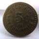 Vintage 5 Cent Trade Token - Pete Miller,  Halsted Street,  Chicago Heights,  Ill Exonumia photo 1