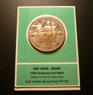 Fort Wayne,  Indiana 175th Anniversary Medal photo