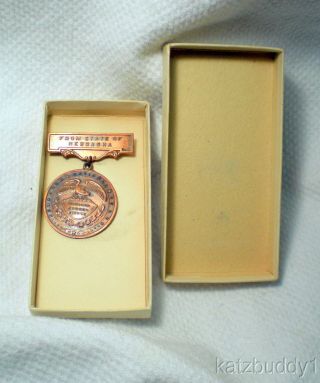 Wwi Nebraska Mexican Border Service Medal/in Box 107 photo