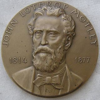John Lothrop Motley Hall Of Fame For Great Americans Medal,  1970 By Jennewein photo