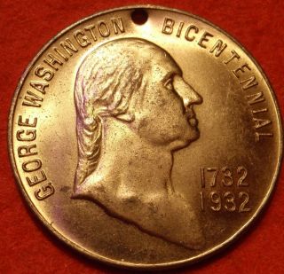 George Washington Commemorative Medal Token Birth Bicentennial 1732 - 1932 photo