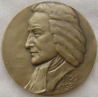 Jonathan Edwards Hall Of Fame For Great Americans Medal,  1972 photo
