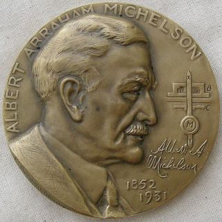 Albert A.  Michelson Hall Of Fame Medal,  1973 By Elisabeth Gordon Chandler photo