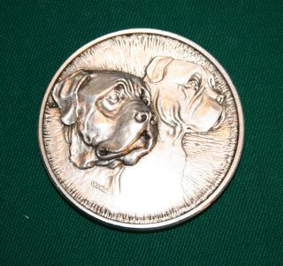Dog Medal Mastiff Signed Gloria photo