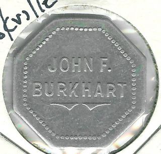 Brookville,  Indiana Trade Token John F.  Burkhart photo