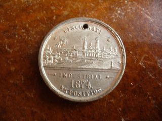1874 Cincinati Ohio Industrial Exposition Exhibitors Medal Token photo