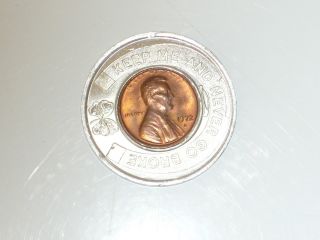 1972 Washington Indiana National Bank Lucky Penny Coin Token photo