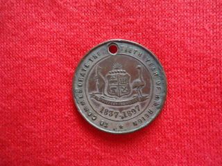1897 Commemorative Reign Of Queen Victoria Medal photo