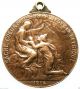 Sacred Heart Jesus - Humanity & Homeland - Antique Art Medal Signed J Witterwulghe Exonumia photo 1