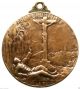 Sacred Heart Jesus - Humanity & Homeland - Antique Art Medal Signed J Witterwulghe Exonumia photo 3