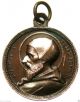 Angel Of Hope & Pope Pius V - Rare Antique Art Medal Pendant Signed Ludovic Penin Exonumia photo 3