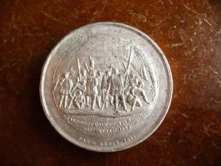 1892 - 93 Columbian Exposition Souviner Aluminum Medal Token photo