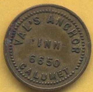 Vintage Val Anchor,  Hammond,  Indiana 5 Cents In Trade Token. photo