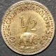1852 California Fractional Gold Color Token 1/2 Dollar Round Indian Head Coin Exonumia photo 1