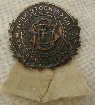 York Stock Exchange Member Medal,  1903 photo
