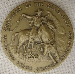 Maco.  Wyoming Stock Growers Association Centennial Medal,  1972 By J.  Di Lorenzo photo